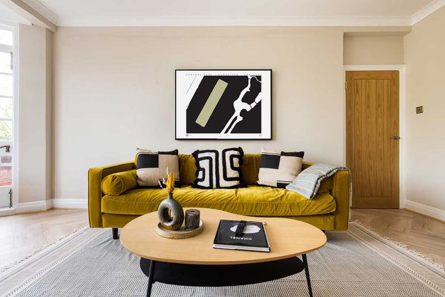 Wooden Framed Poster - Abstract NYC Central Park